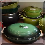 K12. Le Creuset and other bakeware.
